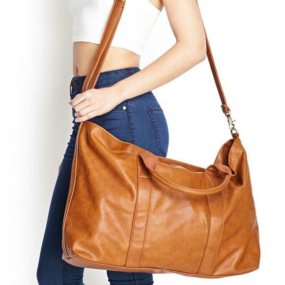 leather weekend bag with the shoe compartment